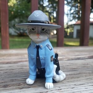 The Hamilton Collection to Purr-tect & Serve Cat Figurine - OFFICE-PURR Cat